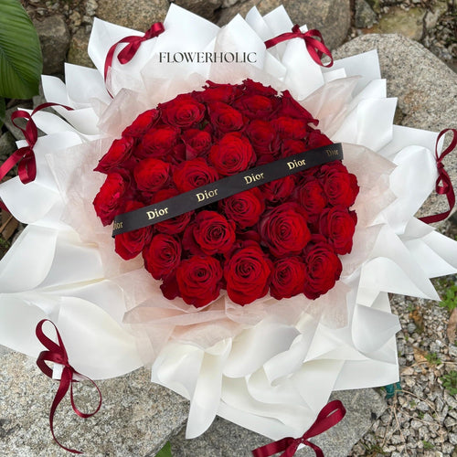 50 Fresh Premium Roses Bouquet