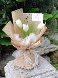 S size Tulip White - FLOWERHOLIC